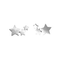 Sterling Silver Stud Earring, 925 Sterling Silver, Star, plated, fashion jewelry & for woman [