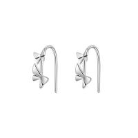 Sterling Silver Drop Earring, 925 Sterling Silver, Butterfly, platinum plated, fashion jewelry & for woman [