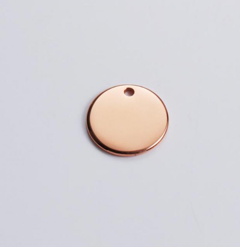 Stainless Steel Tag Charm, 304 Stainless Steel, Flat Round, Vacuum Ion Plating, more colors for choice, 8mm, Hole:Approx 1.5mm, Sold By PC