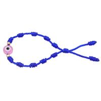 Evil Eye Jewelry Bracelet, Polyester Cord, with Zinc Alloy, handmade, fashion jewelry & Unisex Approx 16 cm [