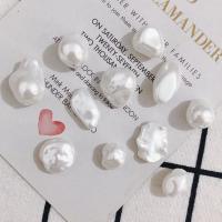 Natural White Shell Beads, irregular, DIY white [