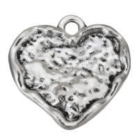 Zinc Alloy Heart Pendants, silver color plated, fashion jewelry & DIY, silver color [