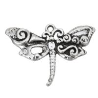 Zinc Alloy Animal Pendants, Dragonfly, silver color plated, fashion jewelry & DIY, silver color [