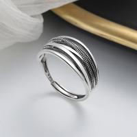 Sterling Silver Finger Ring, 925 Sterling Silver, Antique finish, fashion jewelry & for woman, 10mm [