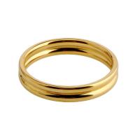 Titanium Steel Finger Ring, 18K gold plated, fashion jewelry & Unisex golden [
