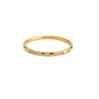 Нержавеющая сталь Rhinestone палец кольцо, Нержавеющая сталь 304, разный размер для выбора & Женский & со стразами, Золотой, продается PC