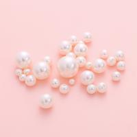Perles de nacre en verre, Des billes de verre, Rond, DIY & normes différentes pour le choix, blanc, Vendu par sac[