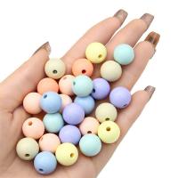 Solid Color Acrylic Beads, Round, DIY mixed colors [