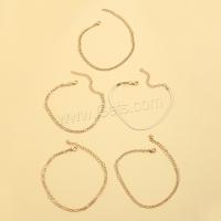 Fashion Zinc Alloy Bracelets, Iron, plated, 5 pieces & fashion jewelry & for woman, golden [