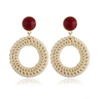 Fashion Create Jewelry Earring, Bamboo, Round, fashion jewelry & for woman & hollow [