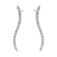 Cubic Zirconia Micro Pave Sterling Silver Earring, 925 Sterling Silver, plated, micro pave cubic zirconia & for woman [