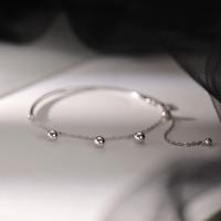 Sterling Silver Bracelets, 925 Sterling Silver, platinum plated, fashion jewelry & for woman Approx 7.7 Inch [