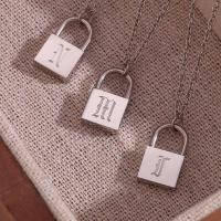 Stainless Steel Jewelry Necklace, 304 Stainless Steel, Lock, fashion jewelry & for woman, original color Approx 45 cm [