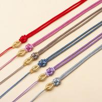 Collar de cuerda, cordón poliéster, hecho a mano, Ajustable & unisexo, más colores para la opción, 2mm, longitud:aproximado 62 cm, Vendido por UD[