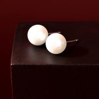 South Sea Shell Stud Earrings, Shell Pearl, fashion jewelry & for woman, white, 8mm 