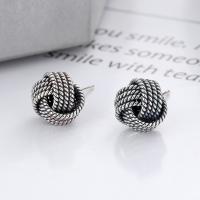 925 Sterling Silver Stud Earring, Antique finish, fashion jewelry & for woman [