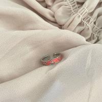 Anillo de dedo de aleación de Zinc de esmalte, chapado, Joyería & para mujer, más colores para la opción, Vendido por UD
