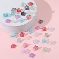 Perles acryliques dépolies, Acrylique, fleur, DIY & normes différentes pour le choix, plus de couleurs à choisir Environ 1.5mm, Environ Vendu par sac[