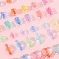 Perles acryliques transparentes, Acrylique, DIY & normes différentes pour le choix & modèles différents pour le choix, plus de couleurs à choisir, Vendu par sac[