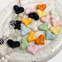 Candy Stil Acryl Perlen, Herz, DIY, keine, 17x22mm, 10PCs/Tasche, verkauft von Tasche