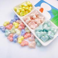 Perles acryliques plaquée, Acrylique, coeur, DIY, plus de couleurs à choisir, 20mm Vendu par sac[