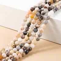 Natural Bamboo Agate Beads, Round, polished, DIY multi-colored Approx 14.56 Inch 