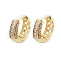 Cubic Zirconia Micro Pave Brass Earring, high quality plated, fashion jewelry & micro pave cubic zirconia & for woman [