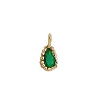 Cubic Zirconia Micro Pave Brass Pendant, Teardrop, high quality plated, DIY & micro pave cubic zirconia Approx 1.3mm [