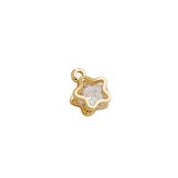 Cubic Zirconia Micro Pave Brass Pendant, Flower, high quality plated, DIY & micro pave cubic zirconia Approx 1mm [