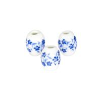Blue and White Porcelain Beads, handmade, DIY Approx 3mm [