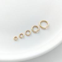 Messing öffnen Sprung Ring, 14 K vergoldet, DIY & verschiedene Größen vorhanden, goldfarben, 20PCs/Tasche, verkauft von Tasche[