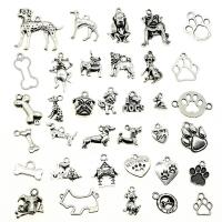 Zinc Alloy Jewelry Finding Set, antique silver color plated, vintage & DIY & mixed & 1/1 loop & hollow, 10-20mm 