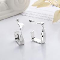Sterling Silver Stud Earring, 925 Sterling Silver, Antique finish, fashion jewelry & for woman, 5mm [