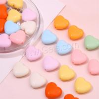Solide Acryl Perlen, Herz, DIY, keine, 17x19mm, Bohrung:ca. 2mm, 20PCs/Tasche, verkauft von Tasche