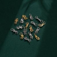 Brass Hook and Eye Clasp, plated, DIY 5-11mm 
