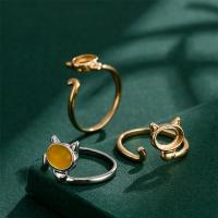 Bases de anillo de latón, metal, Gato, chapado, Bricolaje & diverso tamaño para la opción, más colores para la opción, Vendido por UD