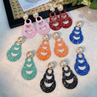 Plastic Pearl Zinc Alloy Earring, with ABS Plastic Pearl, plated, fashion jewelry 