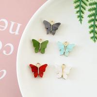 Acrylic Zinc Alloy Pendant, with Acrylic, Butterfly, plated, DIY [