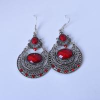 Plastic Pearl Zinc Alloy Earring, with Plastic, plated, Bohemian style & for woman 