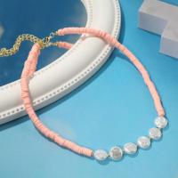 Fimo Schmuck Halskette, Polymer Ton, mit Kunststoff Perlen, mit Verlängerungskettchen von 7CM, Modeschmuck & verschiedene Stile für Wahl & für Frau, keine, Länge:ca. 40 cm, verkauft von PC