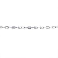 Cadena de la joyería de plata esterlina, plata de ley 925, pulido, Bricolaje, plateado, 16g/1m, Vendido por g[