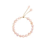 Zinc Alloy Pearl Bracelets, Freshwater Pearl, with Zinc Alloy, gold color plated, fashion jewelry & for woman, two different colored cm 