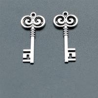 Zinc Alloy Key Pendants, antique silver color plated, vintage & DIY Approx [