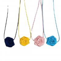 Fashion Choker Necklace, Cloth, petals, handmade Approx 43 cm 