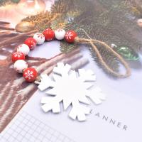 Weihnachten hängende Dekoration, Hemu+Perlen, mit Hanfgarn, Einbrennlack, Weihnachts-Design, farbenfroh, 16mm, Länge:ca. 32 cm, verkauft von PC[