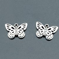 Zinc Alloy Animal Pendants, Butterfly, antique silver color plated, vintage & DIY & hollow Approx 