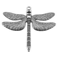 Zinc Alloy Animal Pendants, Dragonfly, antique silver color plated, vintage & DIY Approx 