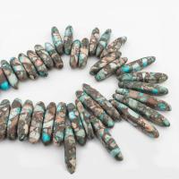 Eindruck Jaspis Perlen, Impression Jaspis, DIY, gemischte Farben, 43x7mm, Länge:ca. 40.4 cm, verkauft von Strang[