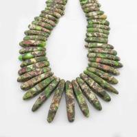 Eindruck Jaspis Perlen, Impression Jaspis, DIY, gemischte Farben, 47x7mm, Länge:ca. 43 cm, verkauft von Strang[
