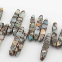 Eindruck Jaspis Perlen, Impression Jaspis, DIY, gemischte Farben, 42x6mm, Länge:ca. 42.2 cm, verkauft von Strang[